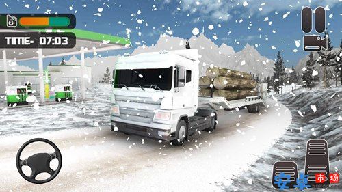 雪地越野卡车运输模拟器最新版